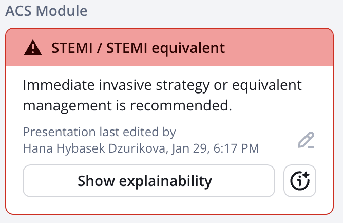 The Explainability Feature in PMcardio: With Human-Centered Design in Mind